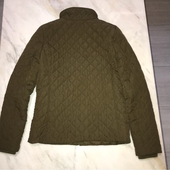 J. Crew quilted olive lightweight fall season puffer jacket size XS - Picture 8 of 8